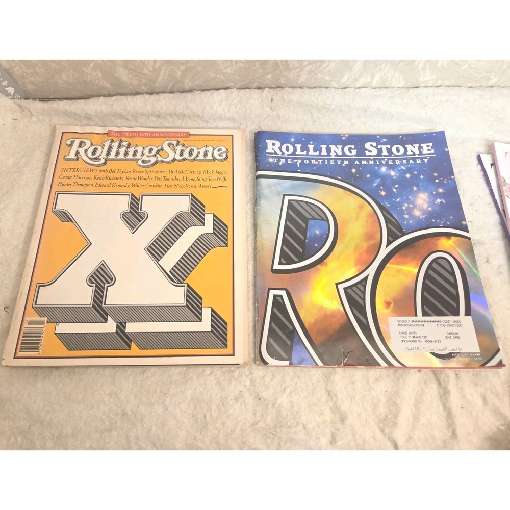 LOT Rolling Stone Magazine 20th & 40th Anniversary Magazines Vintage Rock READ